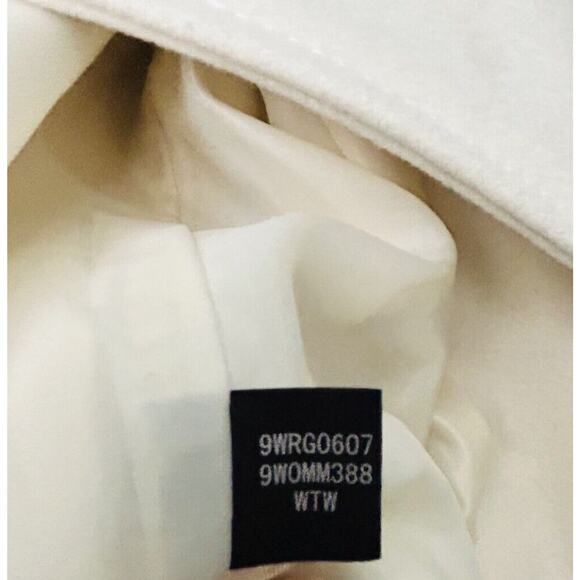 Nine West Wool Woman’s Ivory Coat Size 4 Cream Professional Dress Zip - Picture 8 of 13